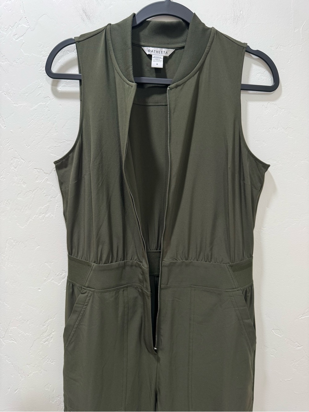 NWOT Athleta Brooklyn Utility Jumpsuit Women's 8 Aspen Olive Green #824834 - Picture 10 of 16